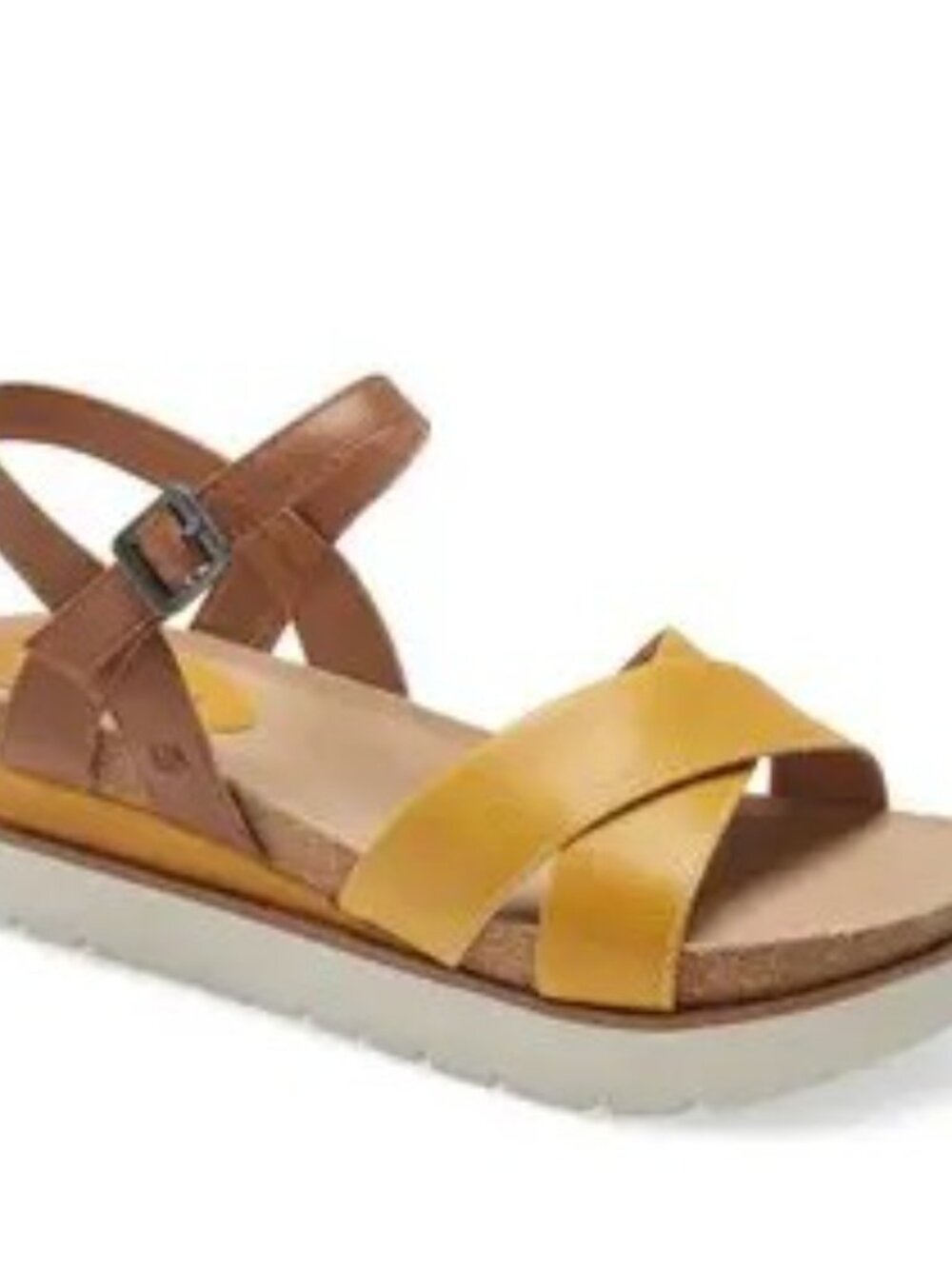 Josef Seibel Clea 10 Platform Sandals | Yellow Leather | Size 11 - HS0434